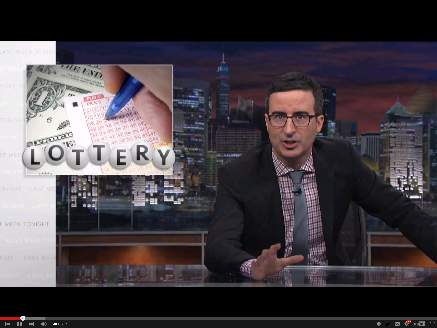 John Oliver Spotlights the Injustice of State Lotteries